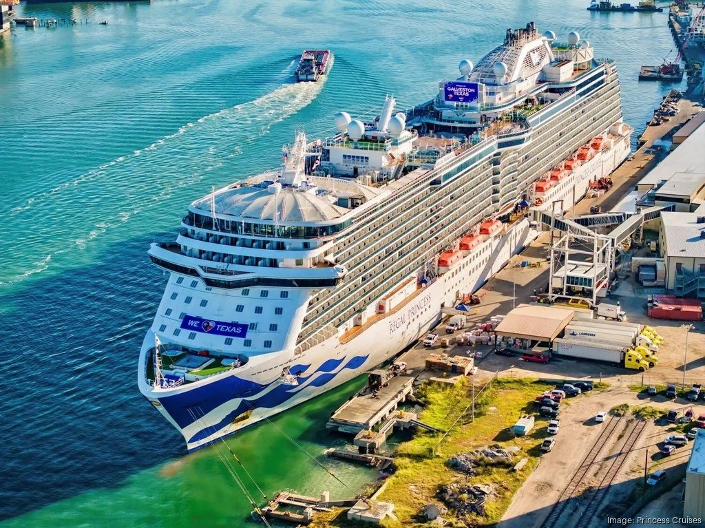 galveston cruise port princess cruises regal princes sarrives at terminal